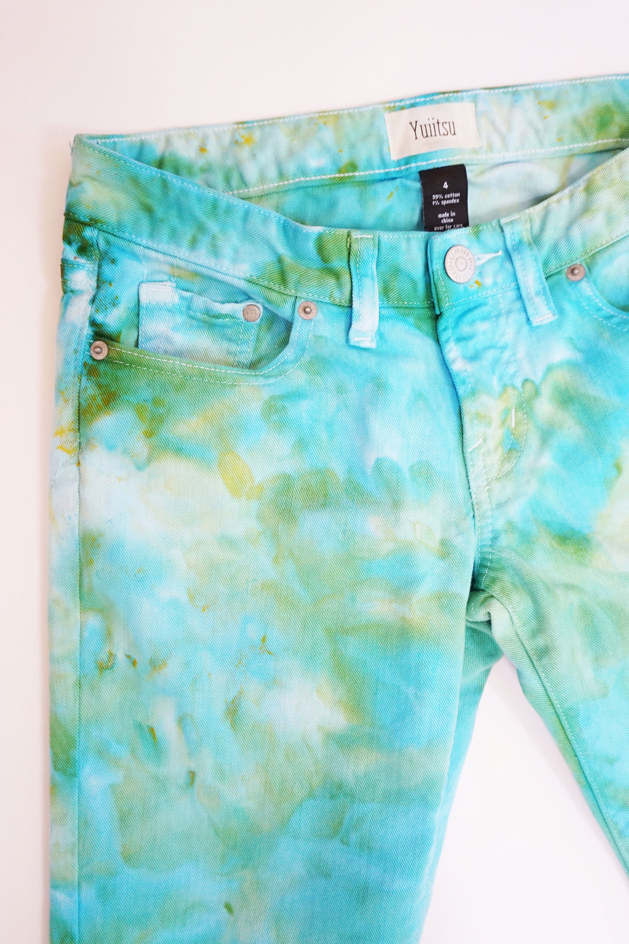 Tie Dye Denim Tie Dye Jeans Tie Dyed Jeans Tie Dye Pants Etsy