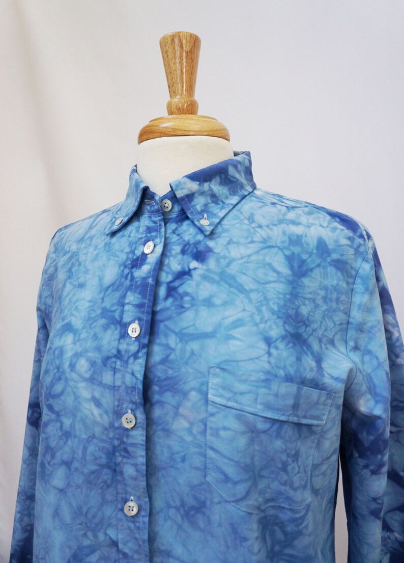festival fashion women/'s buttondown button down shirt free people anthropologie tie dye shirt hand dyed top bohemian style