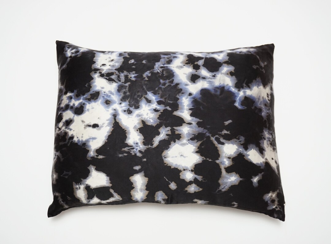 Black Silk Pillowcase Silk Pillow Case Silk Pillow Black Etsy