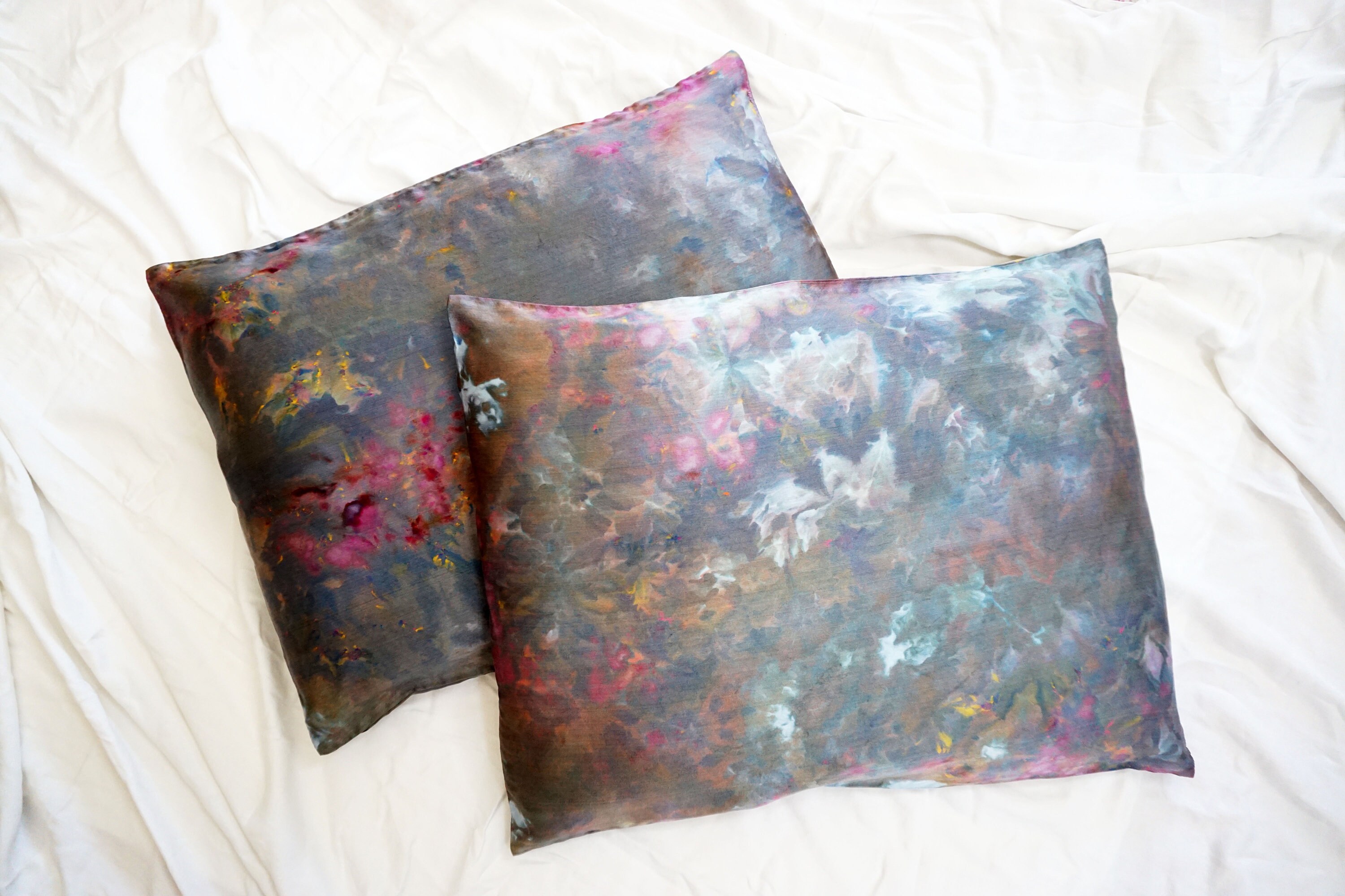 Tie Dye Silk Pillowcase Standard Tie Dye Silk Pillowcase Etsy