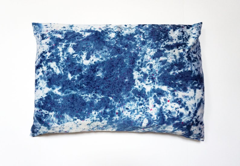 Tie Dye Silk Pillowcase Standard Blue Silk Pillowcase Etsy