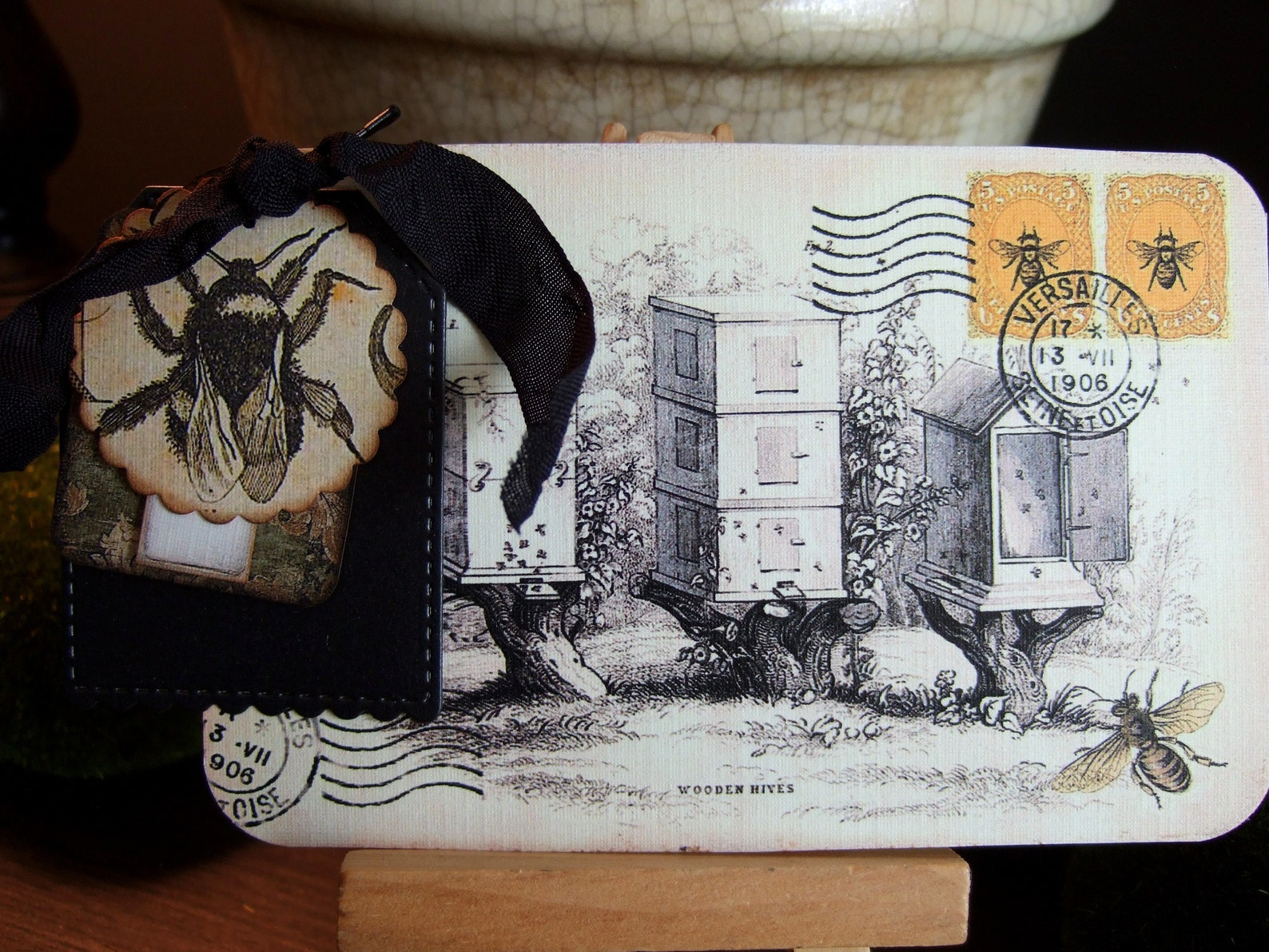 FOUR Vintage Style Bee Postcards ~ Journal Cards ~ Scrapbooking ...