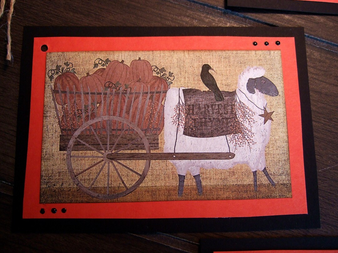 Primitive Hang Tags Fall Gift Tags - Etsy