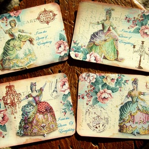 Marie Antoinette-ansichtkaarten ~ vintage geïnspireerde ansichtkaarten ~ Marie Antoinette-cadeaukaartjes ~ Marie Antoinette Les Jardins du Versailles-ansichtkaarten