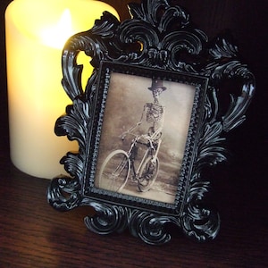 Vintage Style BLACK BAROQUE FRAME ~ Gothic Halloween Picture Frame ~ Gatsby Ornate Small Frame ~ Classic Victorian Vintage Style Frame
