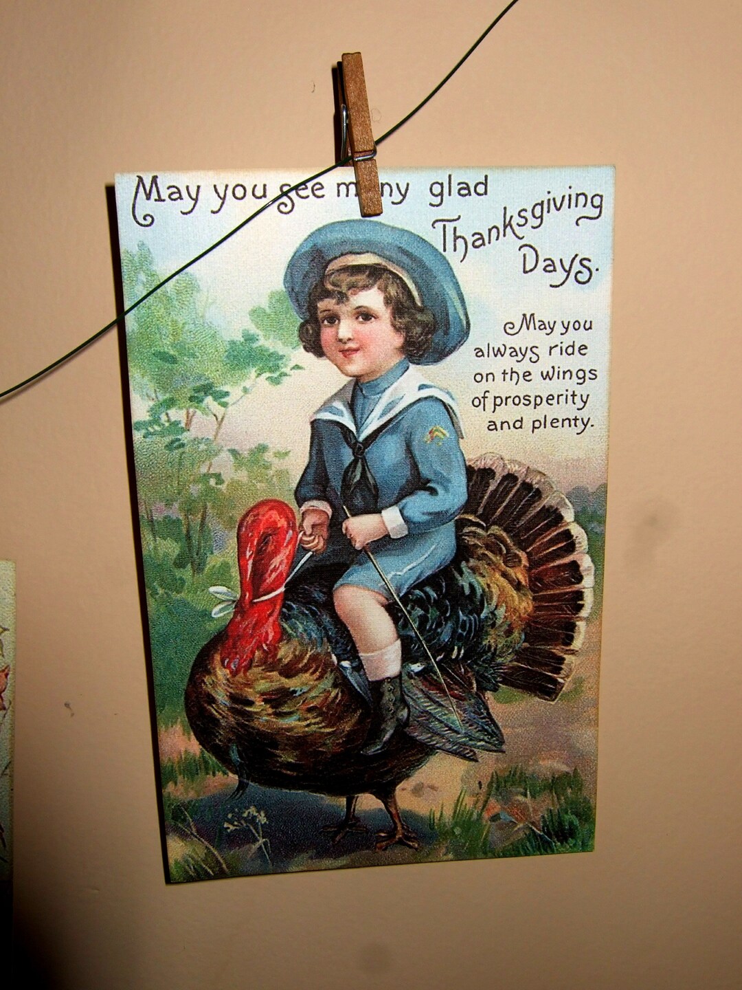 FOUR Vintage Inspired Thanksgiving Postcards With Wee Pins - Etsy