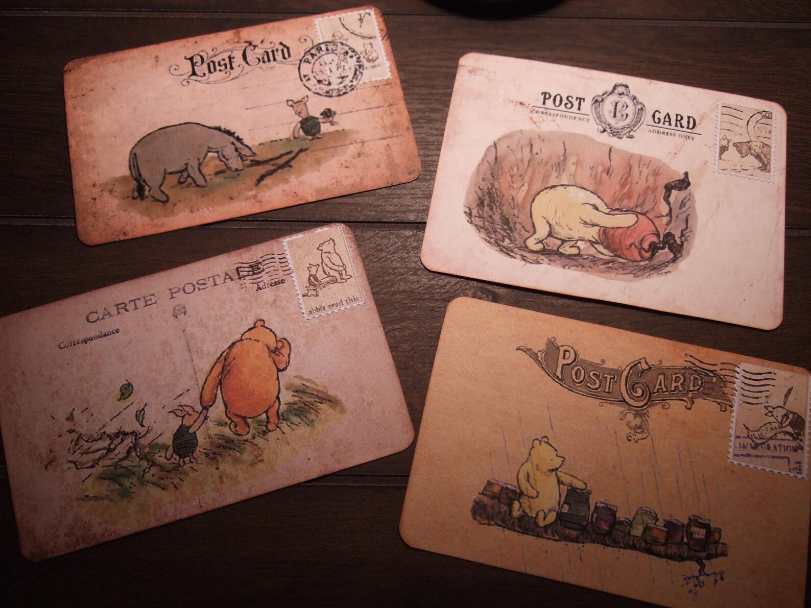 Winnie Posts NEW Vintage Style Classic Winnie the Pooh Post Cards ~ Kids Post Cards ...