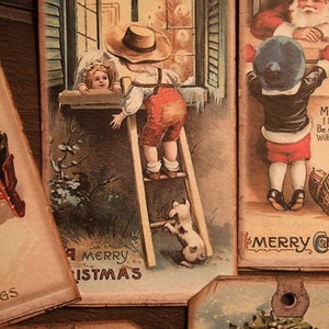 Etichette di Natale primitive NOVE Etichette di Natale tradizionaliste Etichette di Natale in stile vittoriano