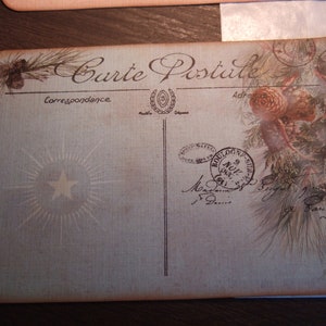 Weihnachtspostkarten - Große Vintage Inspirierte Winter Postkarten - Banner - Andenken ~ Karten Topper
