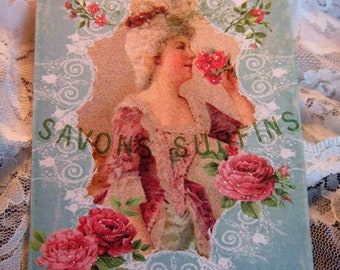 FOUR Shabby Chic Gift Tags  ~  marie Antoinette Gift Tags, Marie Antoinette Les Jardins du Versailles gift Tags