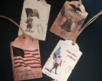 SIX Primitive Americana Liberty Hang Tags