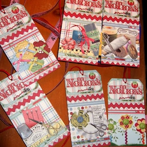Etiquetas de presente retrô vintage dos anos 50 ~ SEIS etiquetas de costura inspiradas no retrô / etiquetas de presente vintage / lembrança
