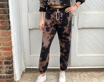 grey sweatpants bleached