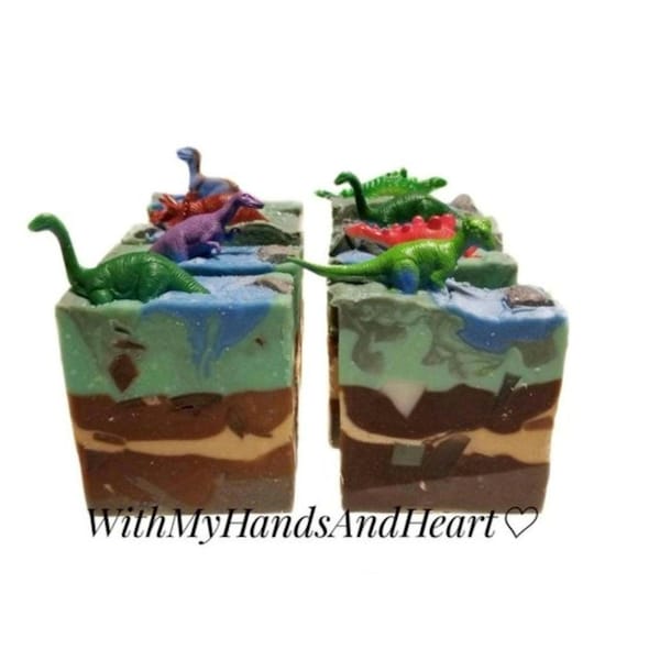 Dinosaur Birthday Gift Jurassic Period Soap Party Favors Bath Set kids Christmas Stocking Stuffers Boys 5 6 7 8 Dinosaur Soap