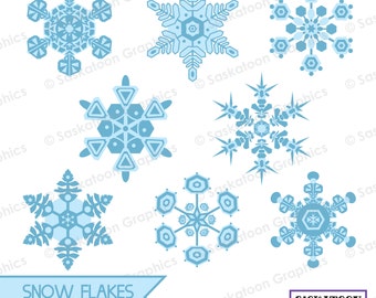 Snowflake Clip Art - Instant Download File - Digital Graphics - Product Artwork - Crafts - Commercial Use - EPS, PNG, JPEG - #H019