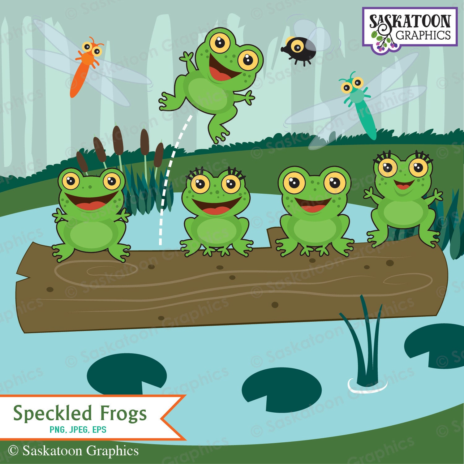 5 Little Speckled Frogs Printable