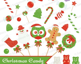 Cute Christmas Clip Art - Instant Download File - Digital Graphics - Product Artwork - Crafts - Commercial Use - EPS, PNG, JPEG - #H007