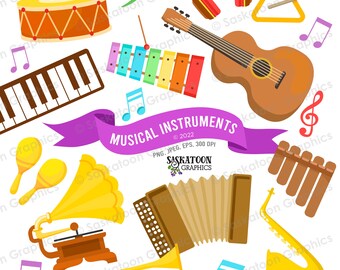 Musical Instruments Clip Art - Piano -  Instant Download File -  Digital Graphics - Product Art - Commercial Use - EPS, PNG, JPEG - #HA004