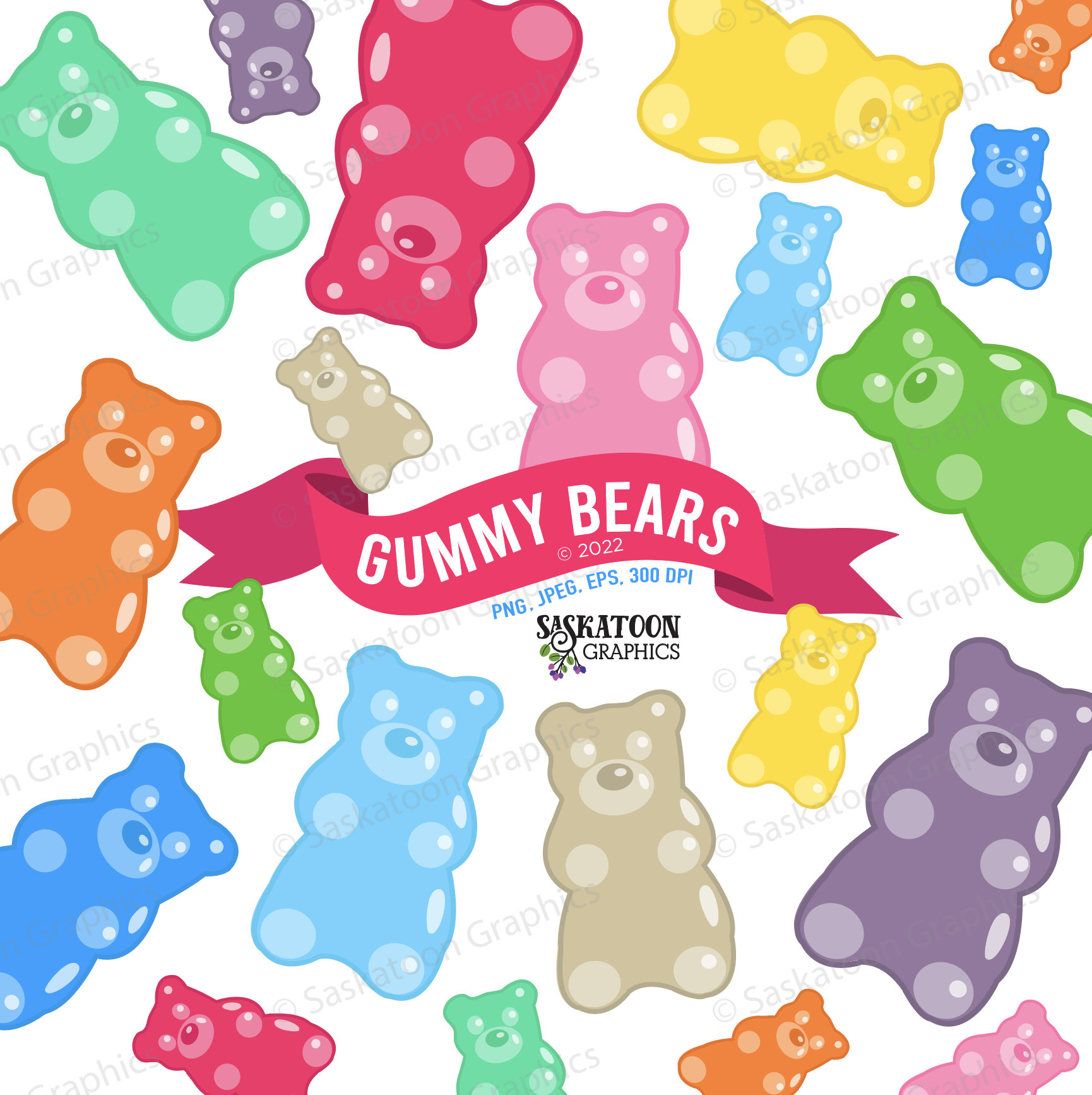 Gummy Bears Vector Art & Graphics