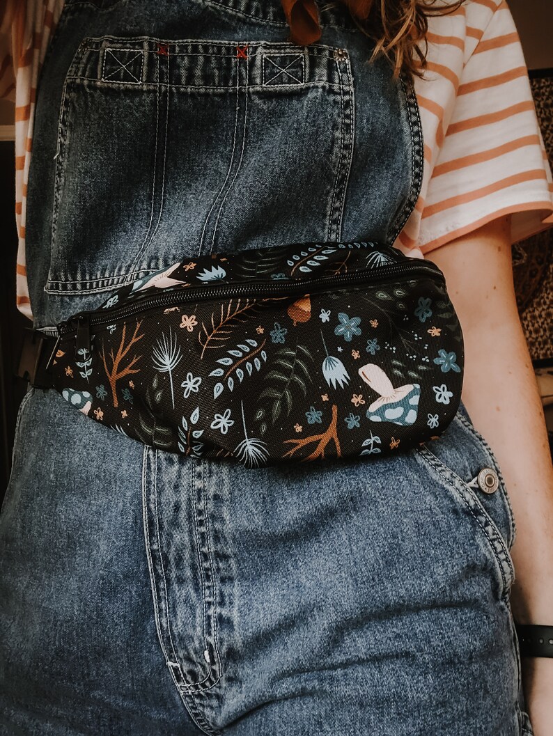 Festival Fanny Pack Forest Illustration Pattern Bum Bag Gift Nature Lovers
