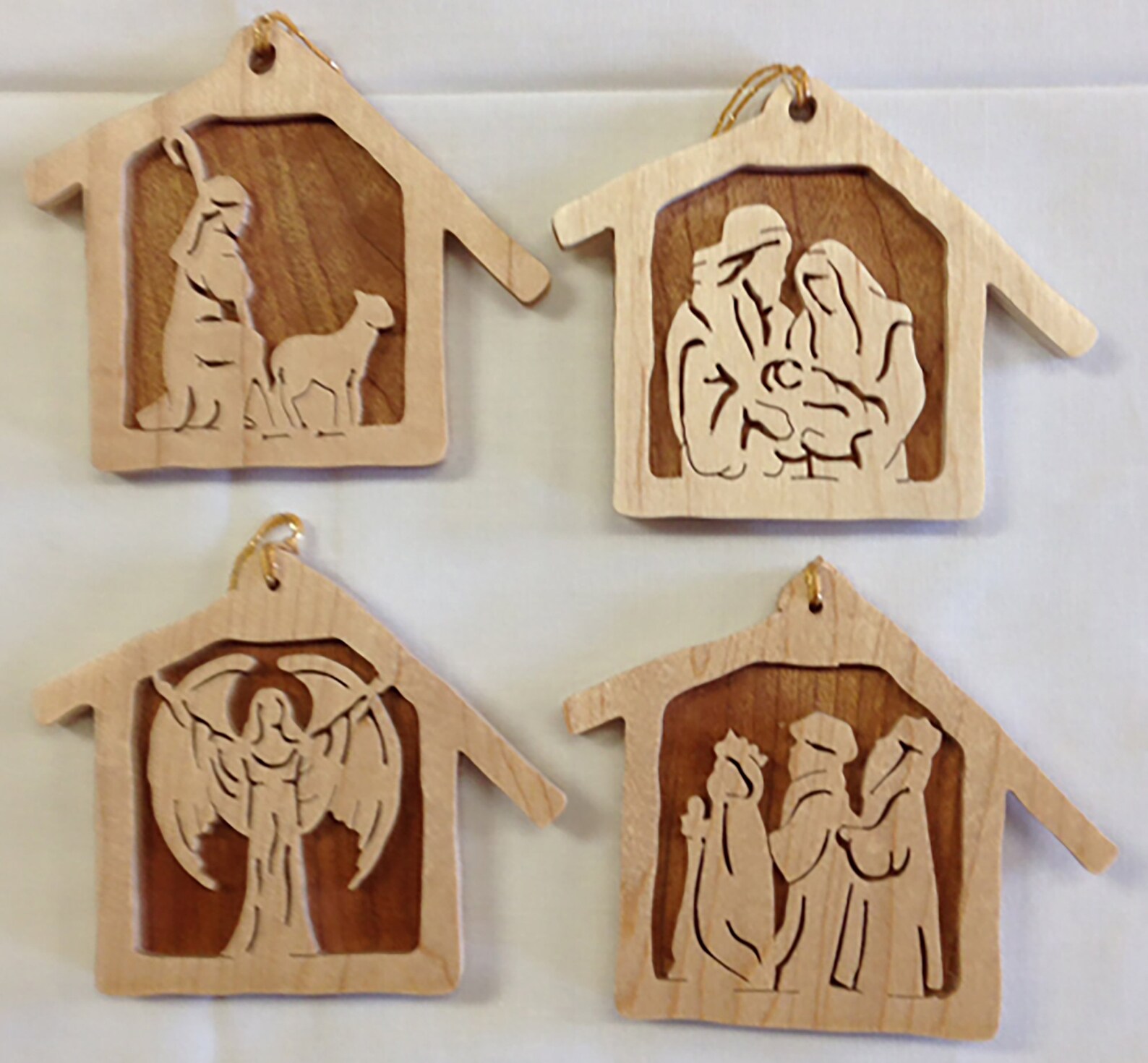 Handgefertigte Holz 4teilig Laubsägearbeiten Weihnachten Etsy