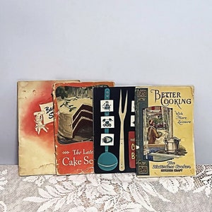 Vintage Cookbook Collection: 1928-1954 Recipe Booklets