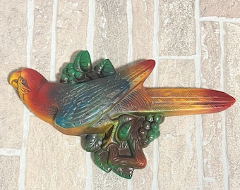 Vintage Chalkware Bird Wall Hanging