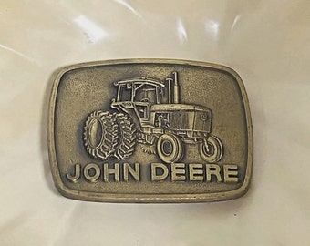 Brass John Deere Tractor Vintage Belt Buckle Model 4640