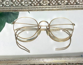 Vintage Bausch and Lomb Eyeglasses 12K GF Etched Frame