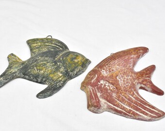 Vintage Terracotta Fish Wall Hangings