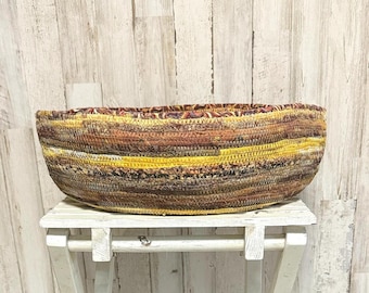 Vintage Fabric Rag Basket