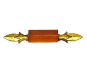 Art Deco Gold Bakelite Drawer Pulls, Cabinet Drawer Handles, Furniture Hardware Restoration, 1930s Butterscotch Amber Gold Antique Hardware