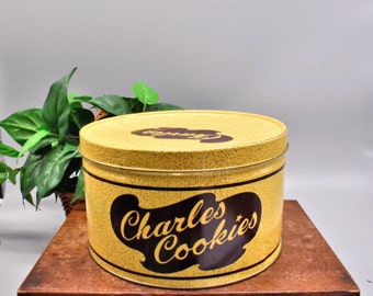 Round Charles Cookie Advertising Container