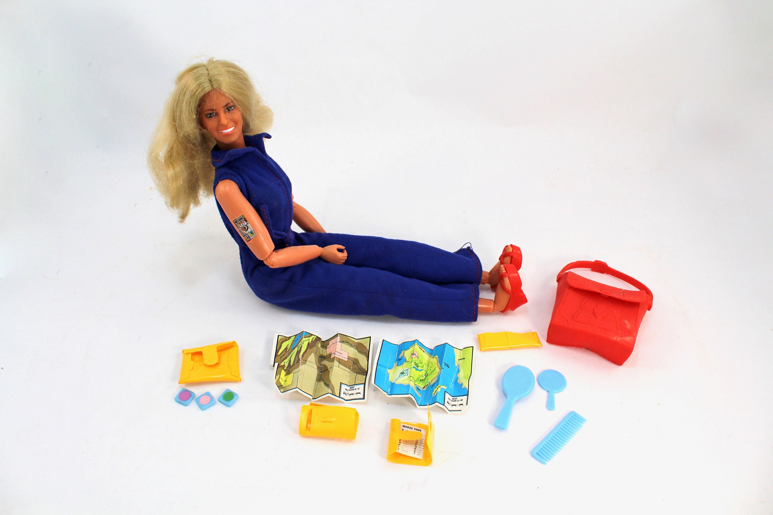 Vintage Bionic Woman Doll and Accessories Kenner, Action Figure, Toys,  Jaime Sommers, Jamie, 1970s, 70s, Girl Toys, Original, TV Shows 