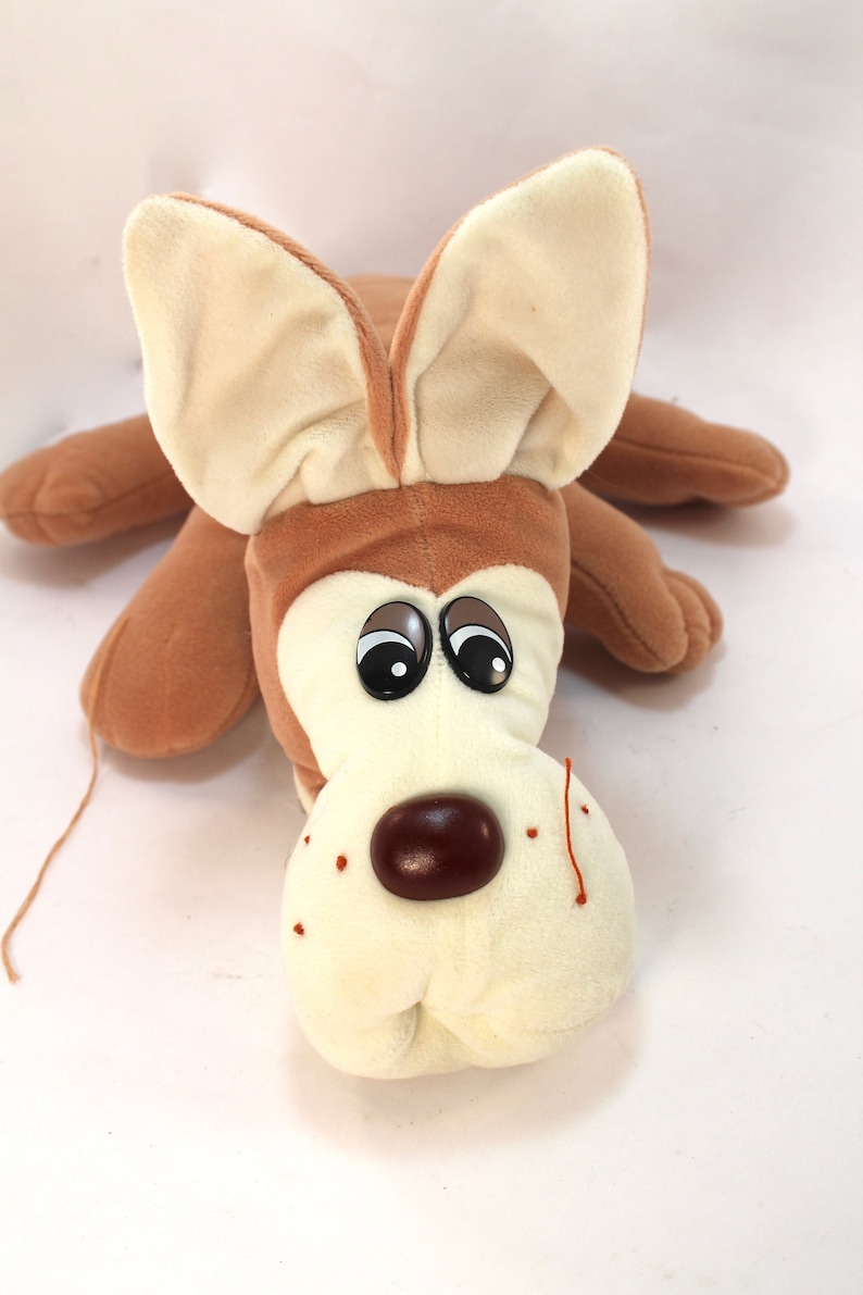 Shy vintage Pound Puppies plush doll large brown cream | Etsy