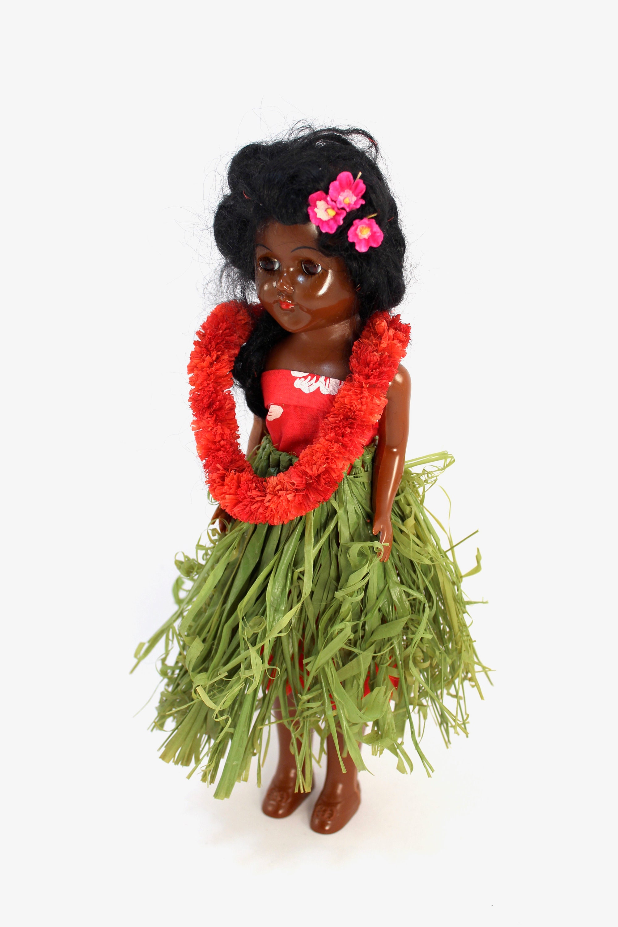 Vintage Hawaiian hula girl plastic doll Hawaii Polynesian | Etsy