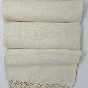 Mexicano Rebozo Labrado 5 Metros | Metros Natural Algodão Branco Blanco Natural Crudo Algodon Porta Bebê Xale Envoltório