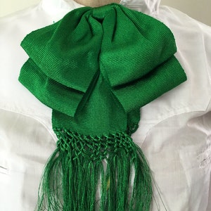 Charro Mexicano Moño Doble Pajarita Verde Verde Mexicano Mariachi Artesanal