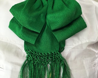 Noeud papillon double charro moño mexicain vert verde Mariachi artisanaux Mexicano