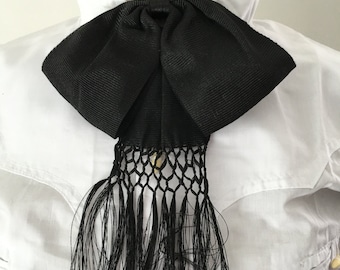 Noeud Papillon Charro Moño Sencillo Mexicain Noir Noir Fait main