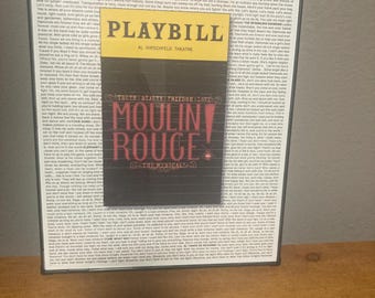 Moulin Rouge Playbill/Lyric Poster