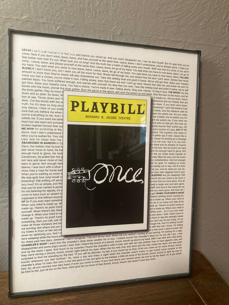 Once Playbill Once Playbill/lyric Poster - Etsy