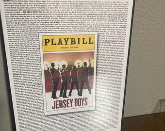 Jersey Boys Playbill/Lyric Poster