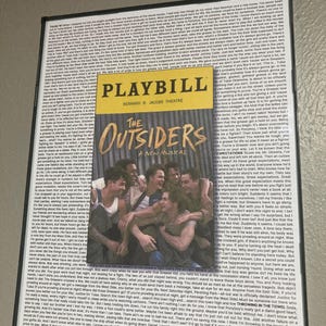 Outsiders Playbill/Lyric Poster