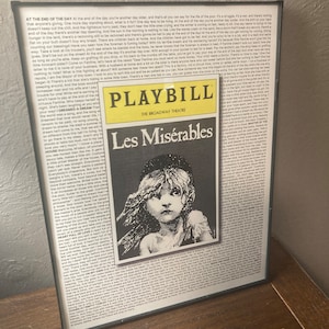 Les Miserables Playbill/Lyric Poster