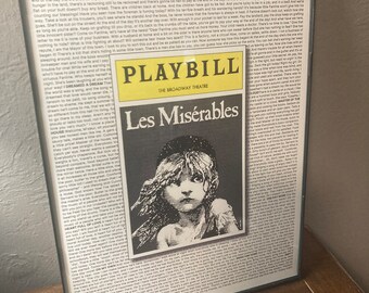 Les Miserables Playbill/Lyric Poster