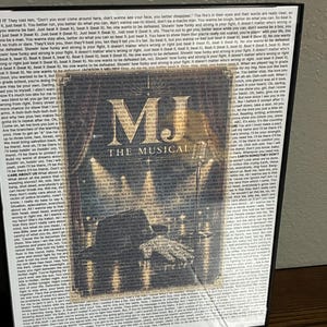 Póster con la letra de MJ