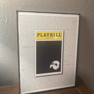 Phantom of the Opera Playbill/Lyric Poster