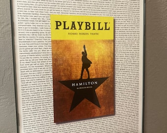 Hamilton Playbill/Lyric Poster