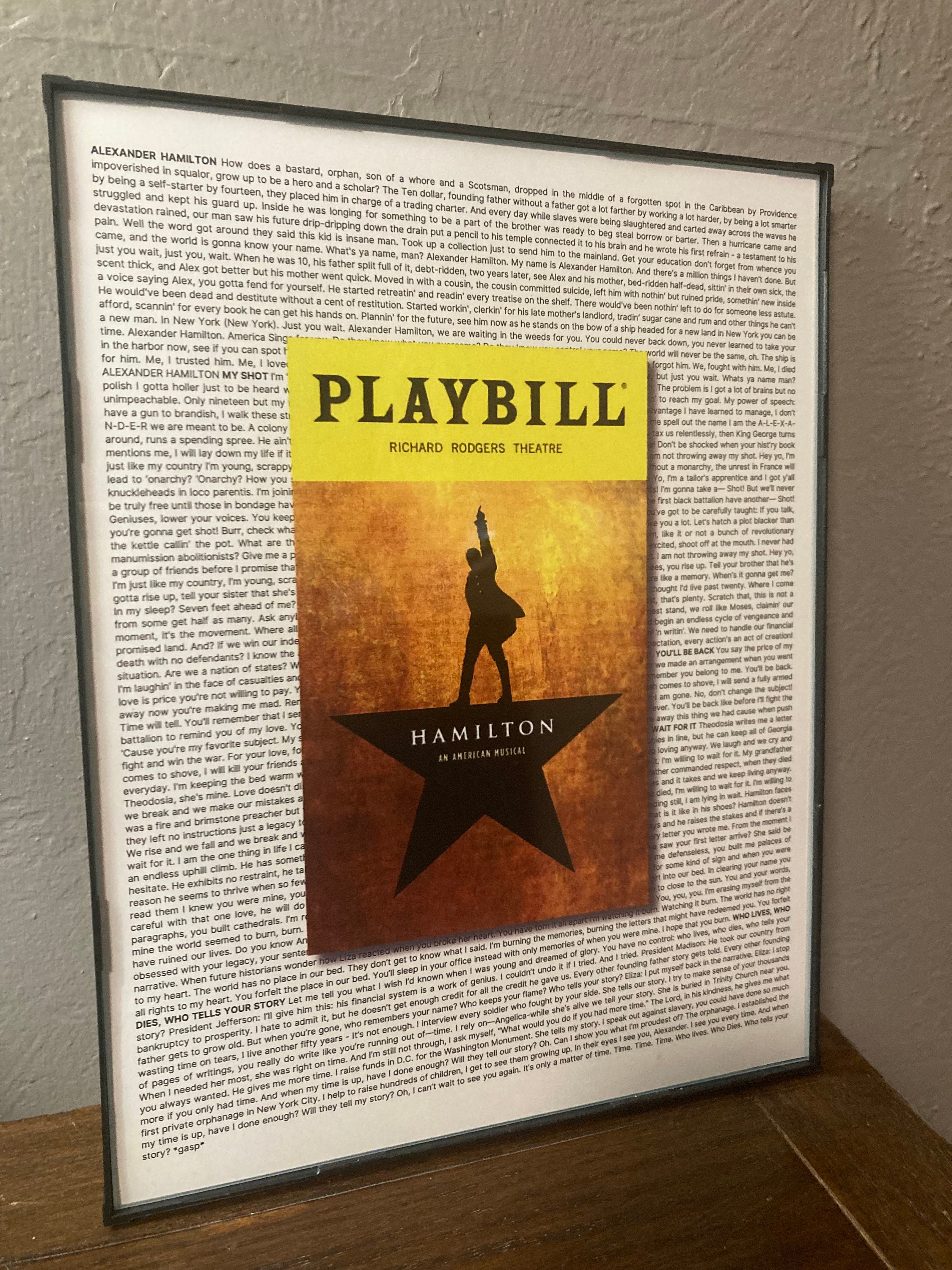 Hamilton Playbill Etsy